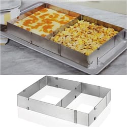 adjustable stainless steel rectangular cake mold ring for perfect pastry creations