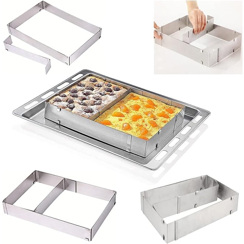 Adjustable Stainless Steel Rectangular Cake Mold Ring For Perfect Pastry Creations 3