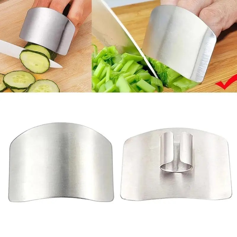 Stainless Steel Finger Protector for Kitchen Use – Knife Safety Guard