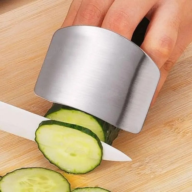 Stainless Steel Finger Protector for Kitchen Use – Knife Safety Guard
