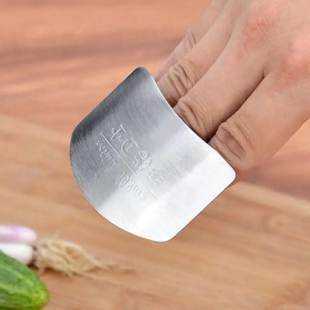 Stainless Steel Finger Protector for Kitchen Use – Knife Safety Guard