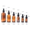 Amber Glass Dropper Bottles with Scale – 5ml to 100ml Refillable Pipette Bottles for Aromatherapy & Travel