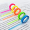 Roll Fluorescent Index Tabs - Transparent Sticky Notes for School & Office