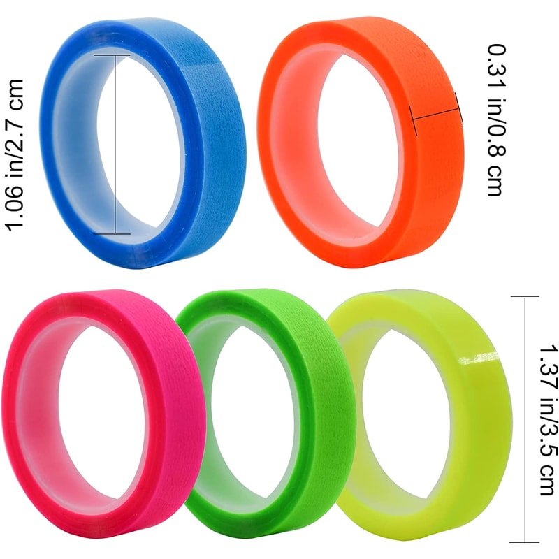 Roll Fluorescent Index Tabs - Transparent Sticky Notes for School & Office