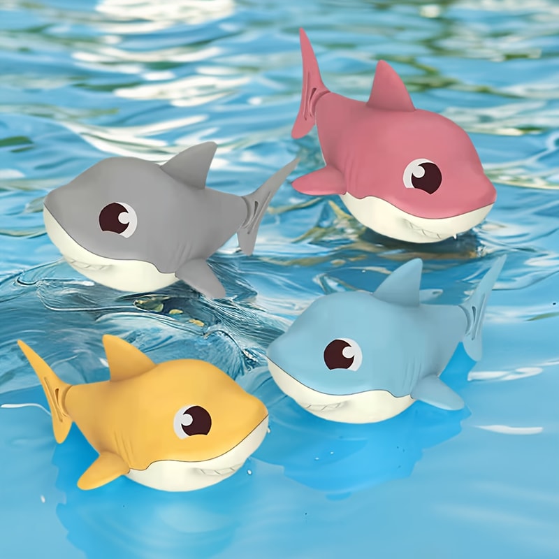 Cartoon Shark Baby Water Play Toy – Wind-Up Beach & Bath Toy for Kids