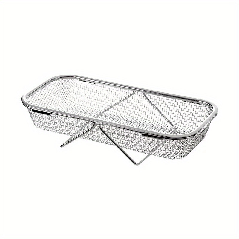 Stainless Steel Over Sink Colander With Telescopic Handle Metal Mesh Strainer Basket For Fruits V 4