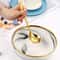 Elegant Golden Stainless Steel Large Spoons for Hot Pot, Soup, Porridge - Long Handles