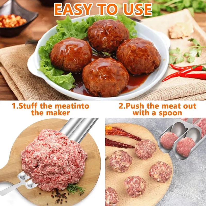 Stainless Steel Meatball Maker Tool With Cutting Spade Multifunctional Meatball Scoop For Easy Hom 5