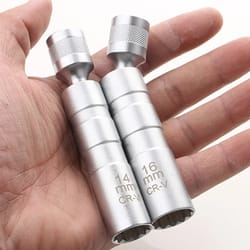 spark plug socket wrench adapter set – universal joint with magnetic flexible socket, drive