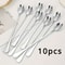 Stainless Steel Long Handle Spoons Set Dishwasher Safe For Ice Cream Coffee Tea And More 6