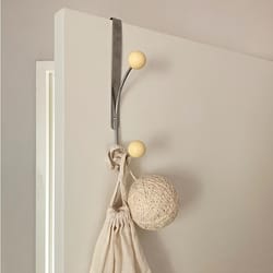 heavy-duty over-the-door iron hook rack for coats, hats & storage - easy installation for bedroom, kitchen, bathroom