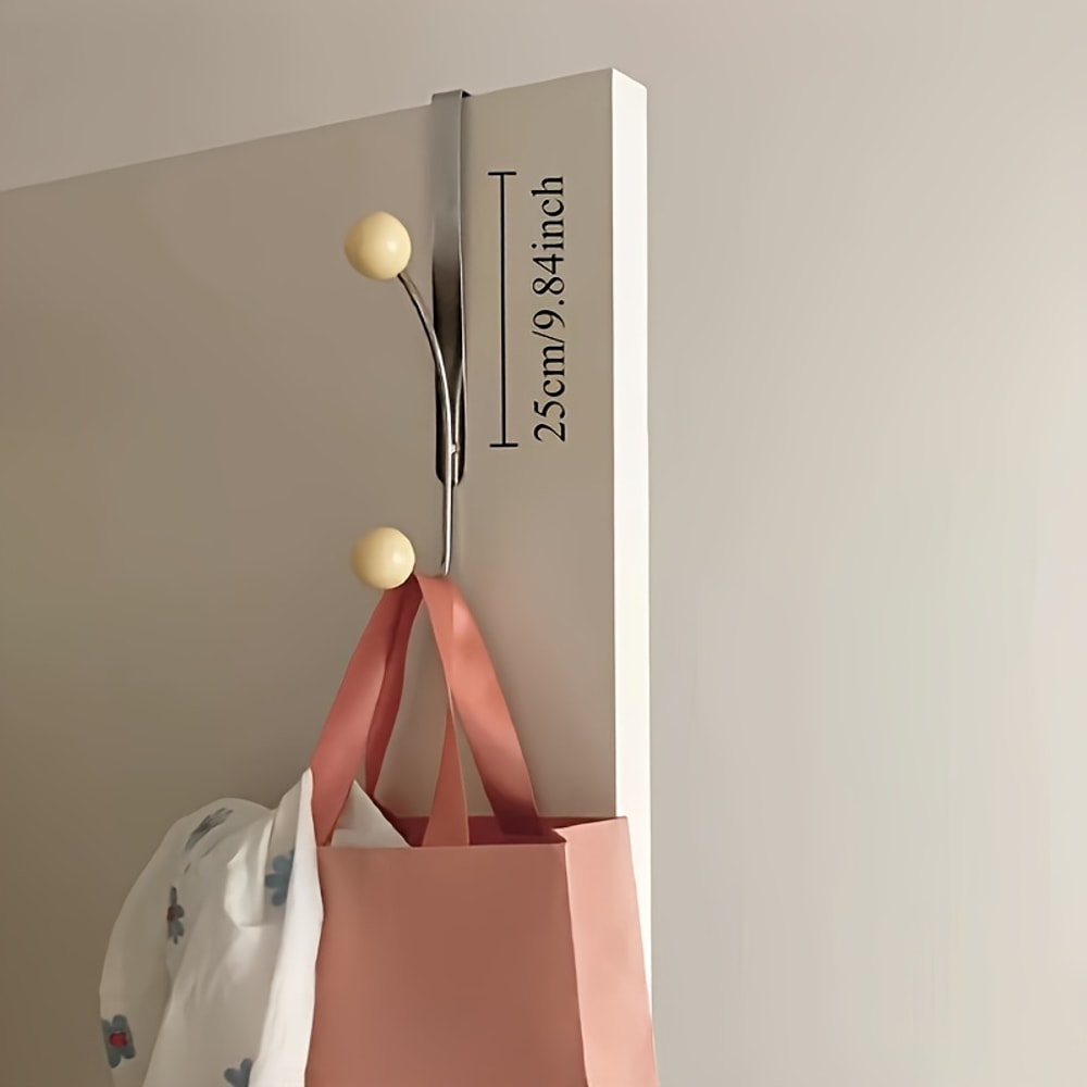 Heavy-Duty Over-the-Door Iron Hook Rack for Coats, Hats & Storage - Easy Installation for Bedroom, Kitchen, Bathroom