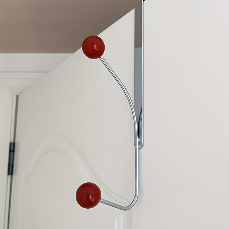 Heavy-Duty Over-the-Door Iron Hook Rack for Coats, Hats & Storage - Easy Installation for Bedroom, Kitchen, Bathroom