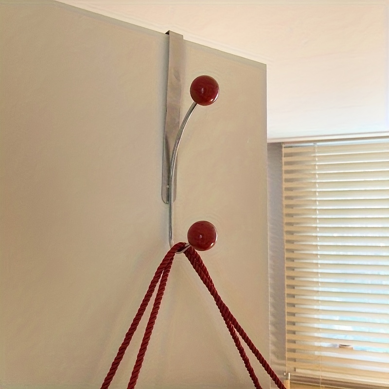 Heavy-Duty Over-the-Door Iron Hook Rack for Coats, Hats & Storage - Easy Installation for Bedroom, Kitchen, Bathroom