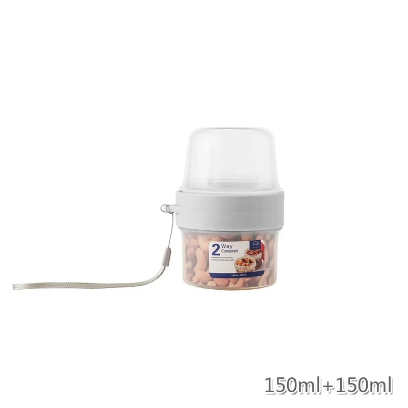 Breakfast Oatmeal Cereal Nut Yogurt Salad Cup Seal Container Set With Fork Sauce Cup Lid Bento Box 3