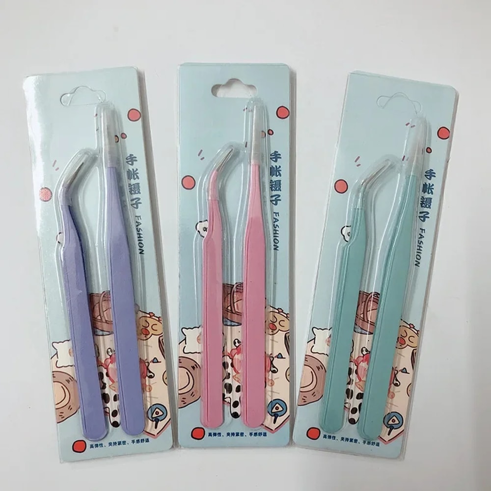 Tweezers Set for Scrapbooking, Sticker Picking & Washi Tape Tools - Perfect DIY Multi-Tool for Junk Journals, Albums