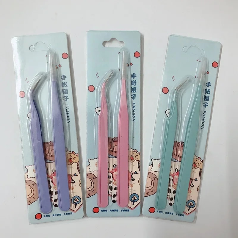 Tweezers Set for Scrapbooking, Sticker Picking & Washi Tape Tools - Perfect DIY Multi-Tool for Junk Journals, Albums