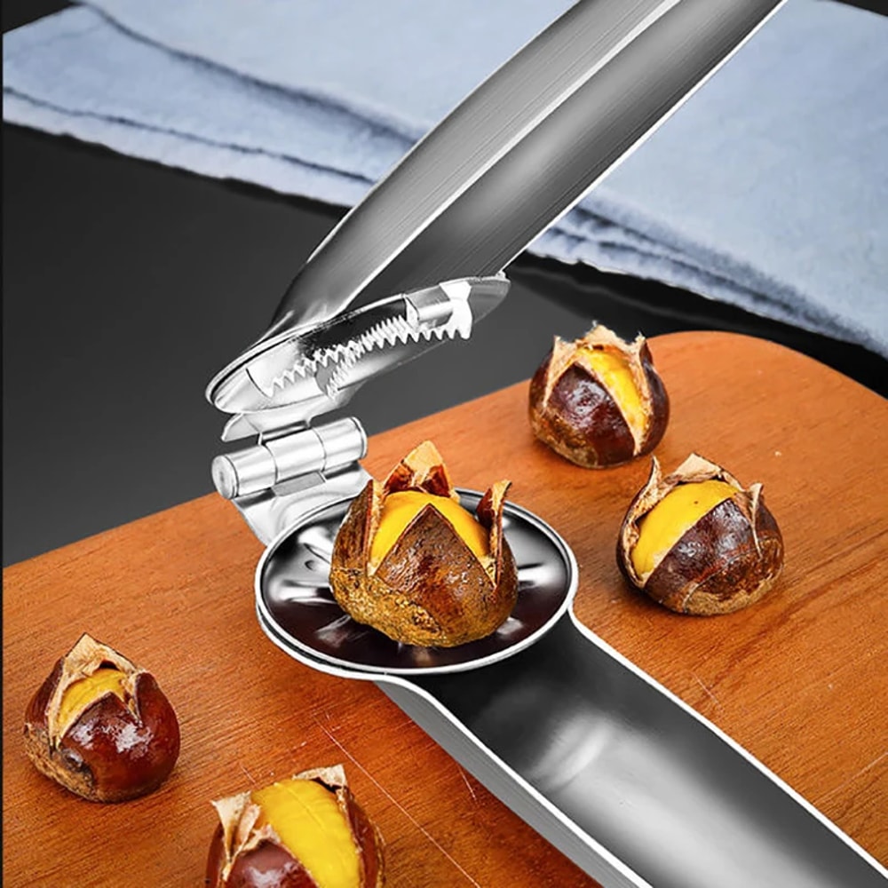 Stainless Steel Nut Cracker Chestnut Opener For Easy Shelling 1