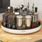 Multi-Functional Rotating Kitchen Organizer - Durable Plastic Storage Rack for Spices, Oils, and Fruits