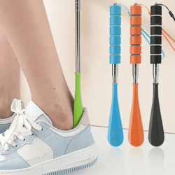 stainless steel adjustable telescopic shoehorn, long handle household shoehorn