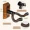 Zebra Wood Guitar Wall Mount Stand with Rotating Hooks – Universal Guitar Hanger for All Sizes