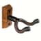 Zebra Wood Guitar Wall Mount Stand with Rotating Hooks – Universal Guitar Hanger for All Sizes