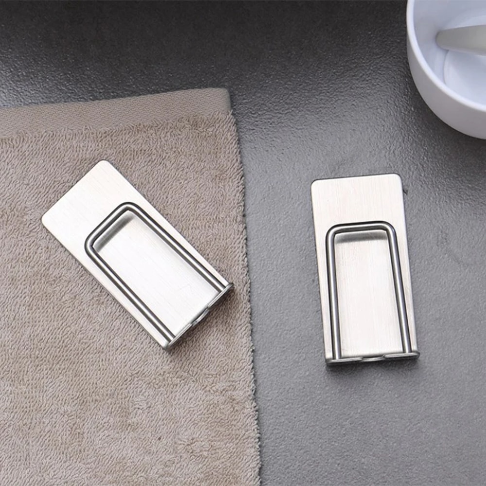 Stainless Steel Wall Mounted Toothbrush Holder SpaceSaving Adhesive Organizer For Home 4