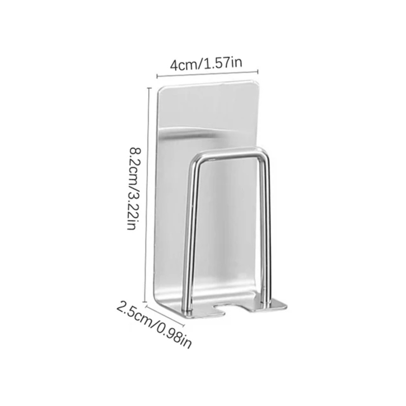 Stainless Steel Wall Mounted Toothbrush Holder SpaceSaving Adhesive Organizer For Home 5