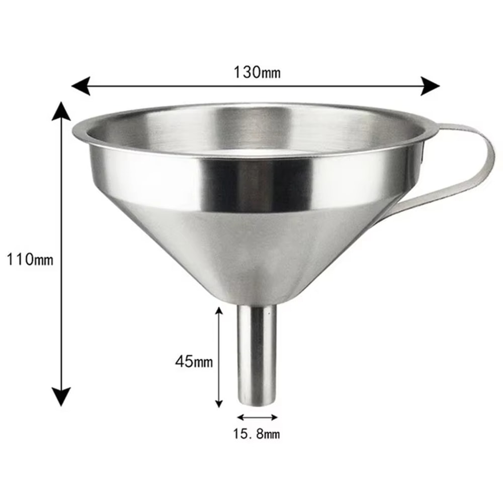 Stainless Steel Funnel with Strainer Small Metal Oil and Liquid Filter for Bottles