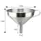 Stainless Steel Funnel with Strainer Small Metal Oil and Liquid Filter for Bottles