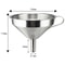 Stainless Steel Funnel with Strainer Small Metal Oil and Liquid Filter for Bottles