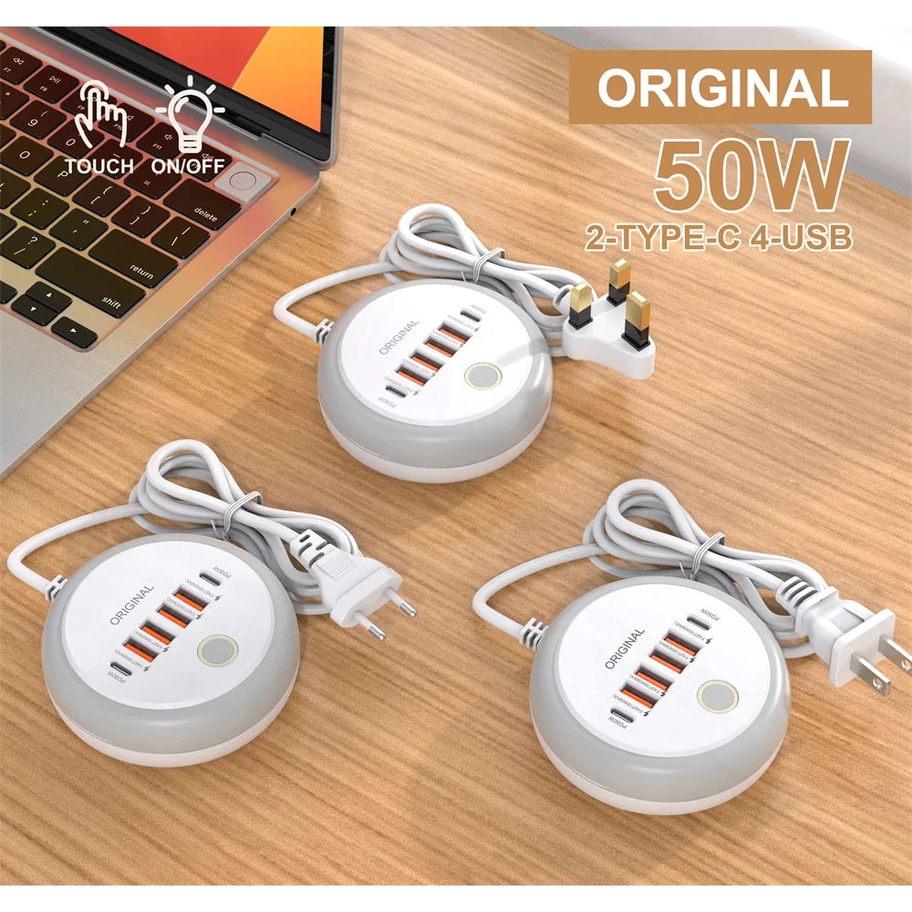 USB C MultiPort Fast Charger Quick Charging Adapter For IPhone 2