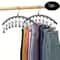 SpaceSaving Closet Organizer With Clips Hangs Pairs Of Leggings Efficient Black Hanger 0