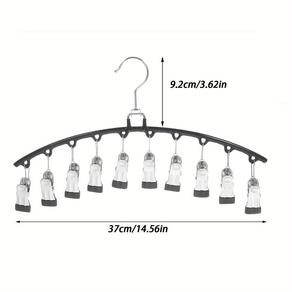 SpaceSaving Closet Organizer With Clips Hangs Pairs Of Leggings Efficient Black Hanger 4