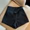 Mooyufon Women High Waisted A Line Black Shorts Elegant Slim Fit Casual Hot Girl Style 6