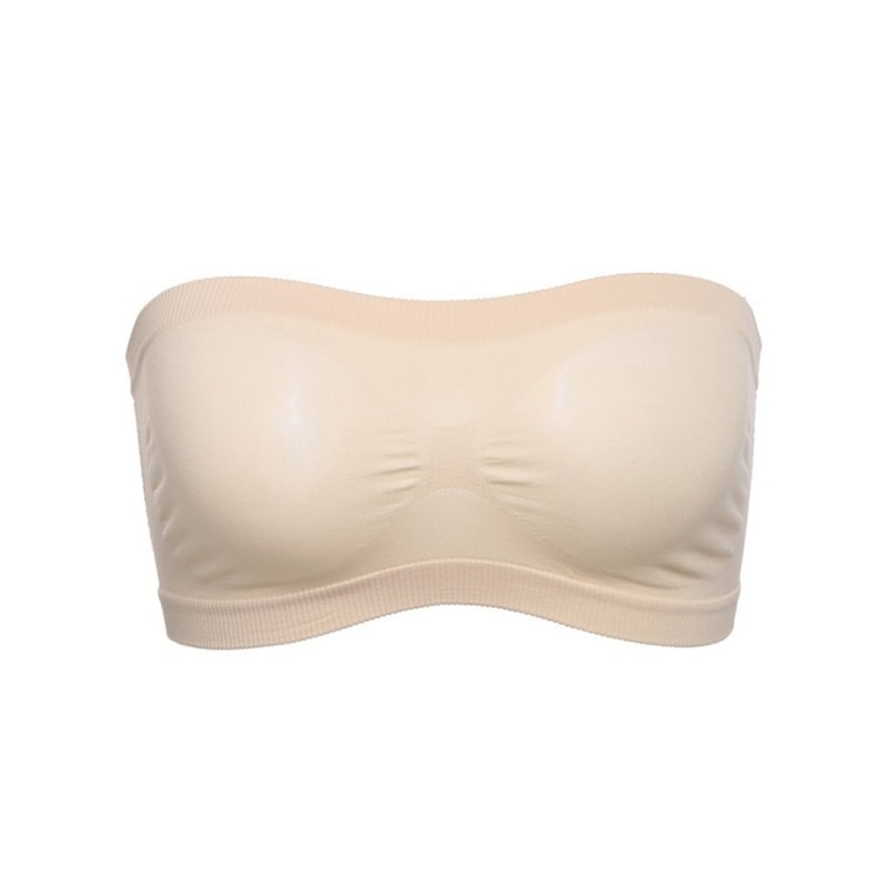 Sexy Strapless Crop Top Bra Breathable Mesh Invisible Bandeau For Summer 3