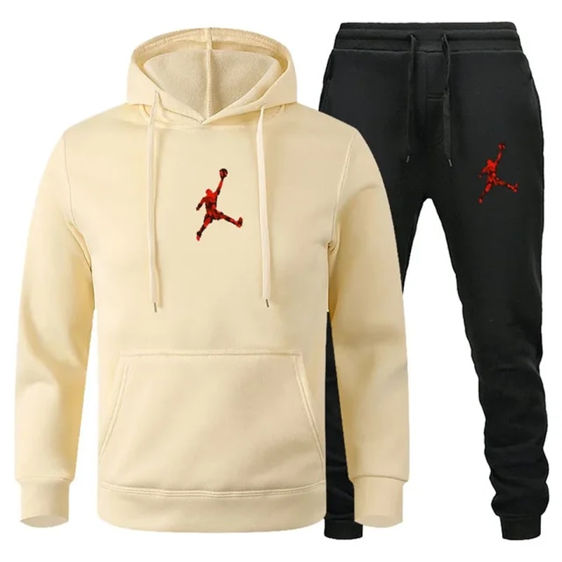 Fashionable AutumnWinter Mens Jogging Fitness Set LongSleeve Sweatshirt Casual Pants Set 6