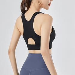 high impact front zipper sports bra for women | quick dry shockproof yoga bra | fitness & running vest top