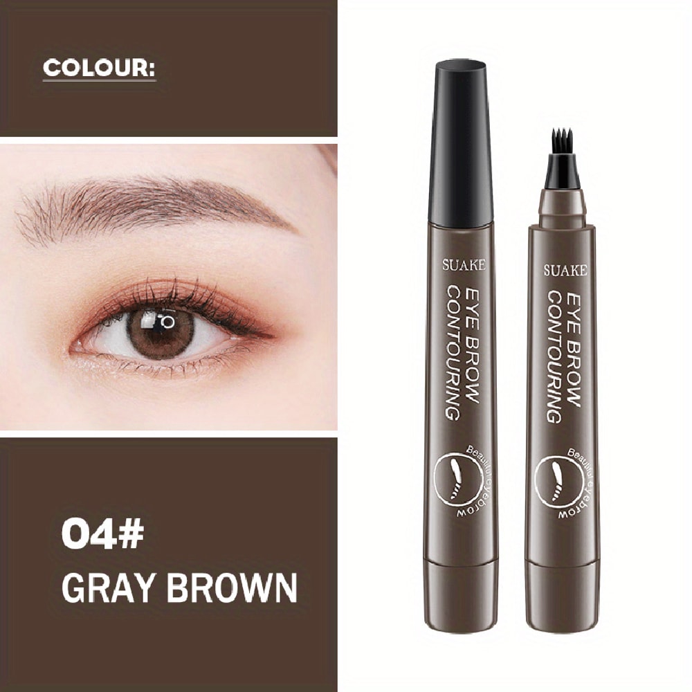 Waterproof Microblading Eyebrow Pen Split Head For Natural Brows 6