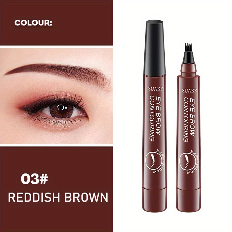 Waterproof Microblading Eyebrow Pen Split Head For Natural Brows 7