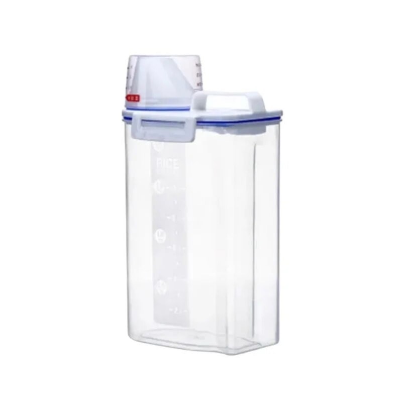 Airtight Rice Storage Container With Measuring Cup Moisture Proof Grain Storage Canister 6
