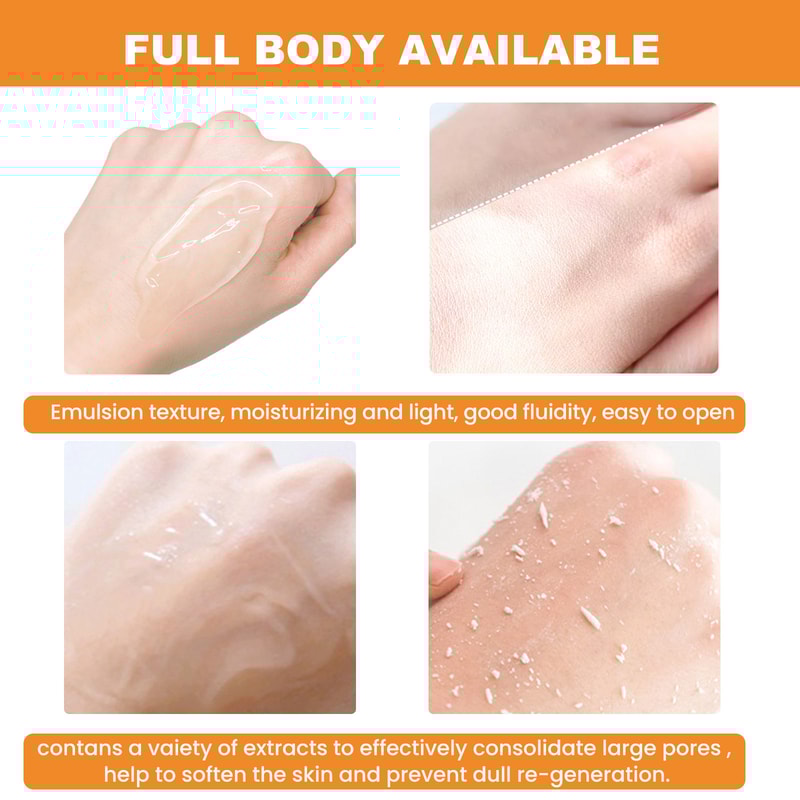 Orange Exfoliating Gel Dead Skin Spot Remover & Skin Brightening Peeling