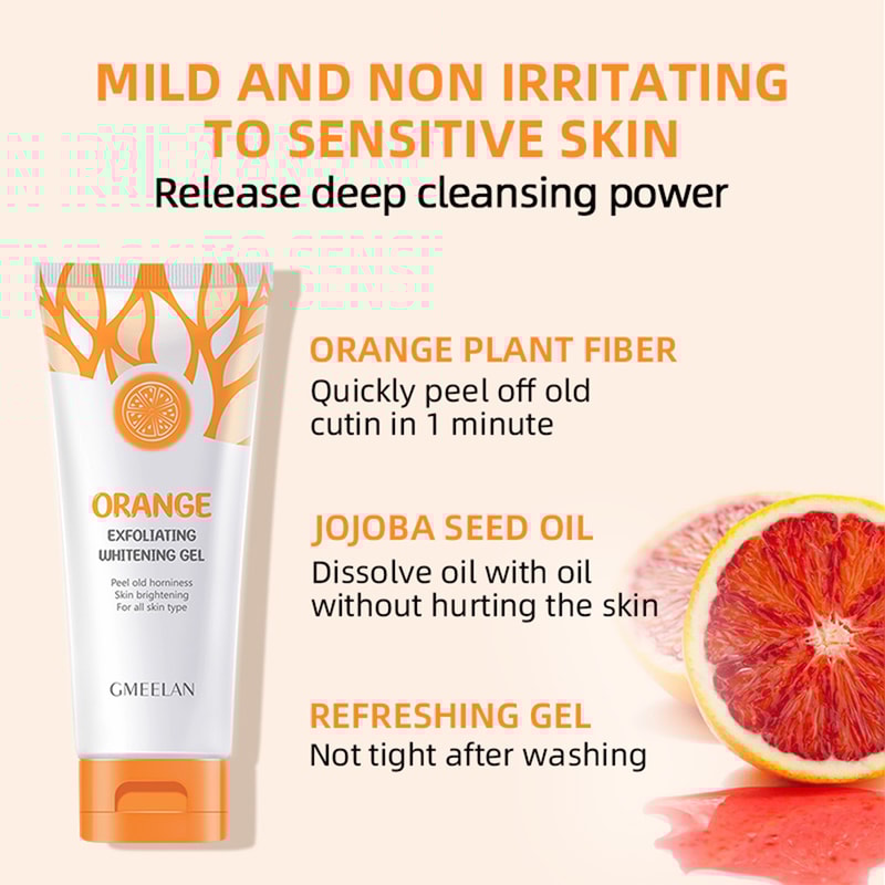 Orange Exfoliating Gel Dead Skin Spot Remover & Skin Brightening Peeling