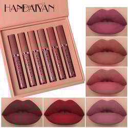 handaiyan set of long-lasting liquid lipsticks - matte finish, resistant to fading, gift box