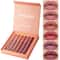 HANDAIYAN Set Of LongLasting Liquid Lipsticks Matte Finish Resistant To Fading Gift Box 6