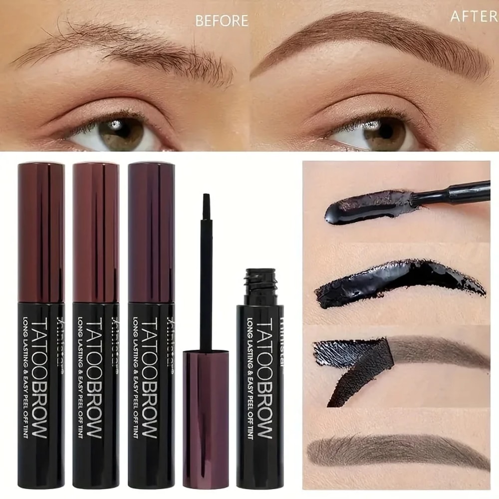 Tattoo Peel Off Eyebrow Gel Tint Waterproof Transferproof Brow Tint For Fuller Defined Brows 2