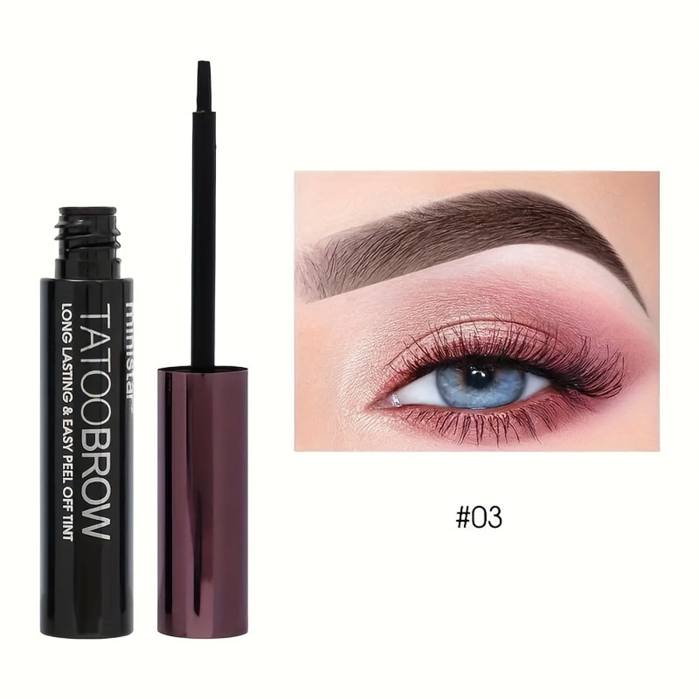 Tattoo Peel Off Eyebrow Gel Tint Waterproof Transferproof Brow Tint For Fuller Defined Brows 8
