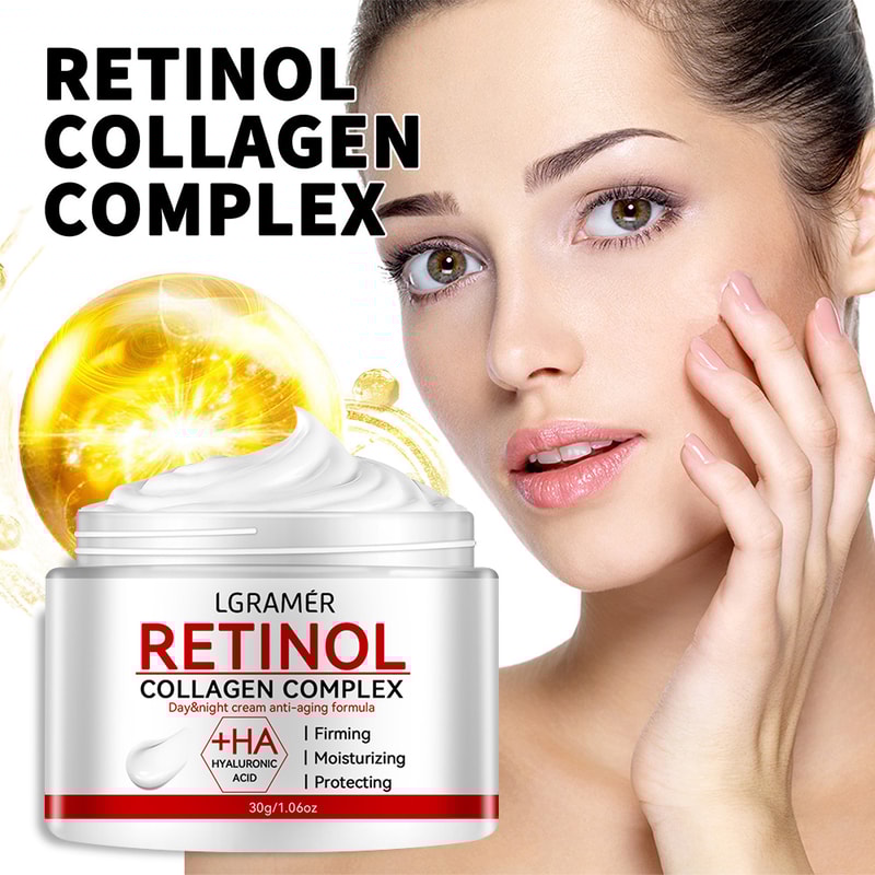 Retinol Firming Cream for Lifting & Collagen Boost Wrinkle Smoothing Face Moisturizer for Brightened, Younger Looking
