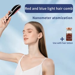 led hair growth massager comb for scalp treatment anti hair loss vibration brush
