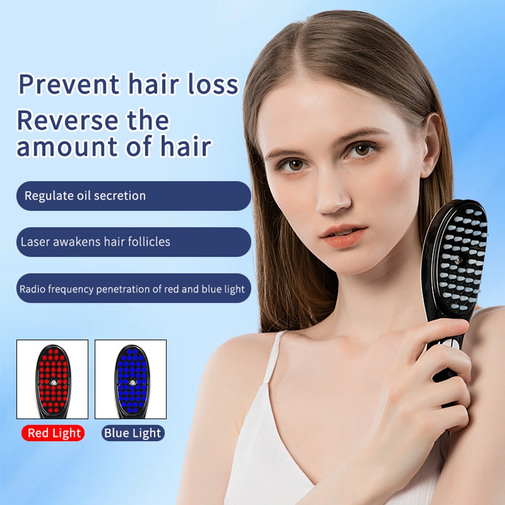 LED Hair Growth Massager Comb For Scalp Treatment Anti Hair Loss Vibration Brush 3